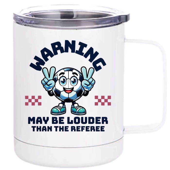 Cute Soccer Mama Mothers Day Gift For Soccer Mom Soccer Lover Front & Back 12oz Stainless Steel Tumbler Cup