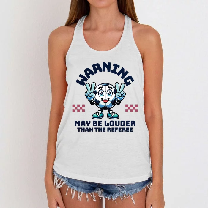 Cute Soccer Mama Mothers Day Gift For Soccer Mom Soccer Lover Women's Knotted Racerback Tank