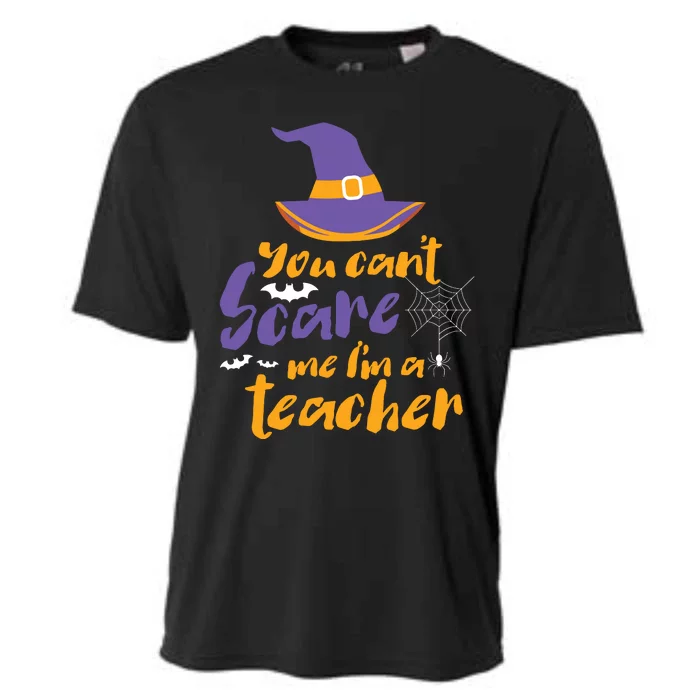 Cant Scare Me Im A Teacher Spooky Witch Halloween Cooling Performance Crew T-Shirt