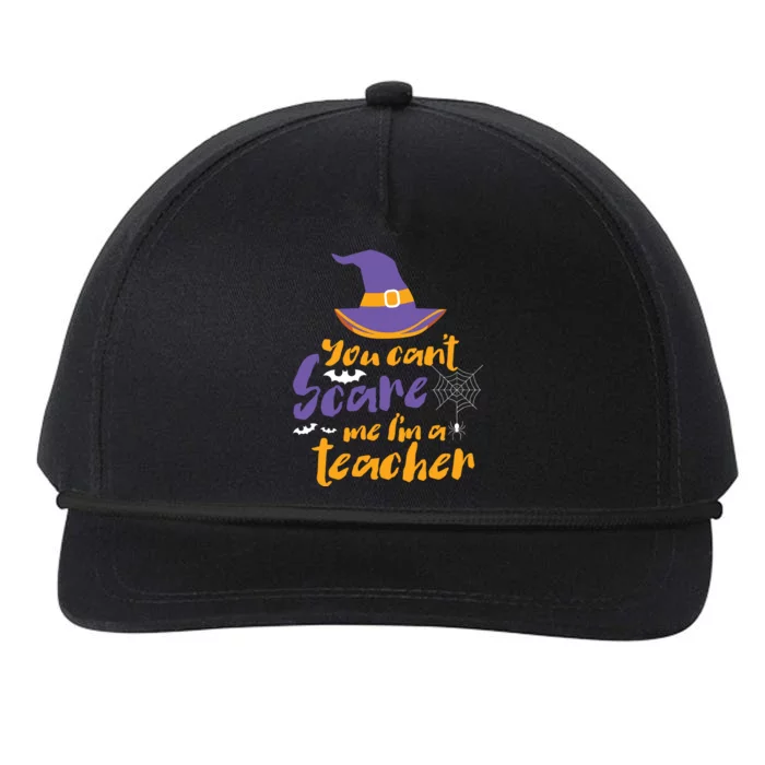 Cant Scare Me Im A Teacher Spooky Witch Halloween Snapback Five-Panel Rope Hat