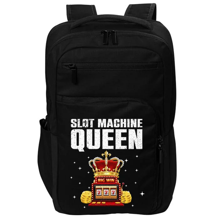 Cool Slot Machine Queen for Casino Gambler Impact Tech Backpack