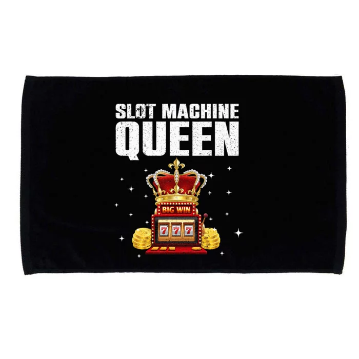 Cool Slot Machine Queen for Casino Gambler Microfiber Hand Towel