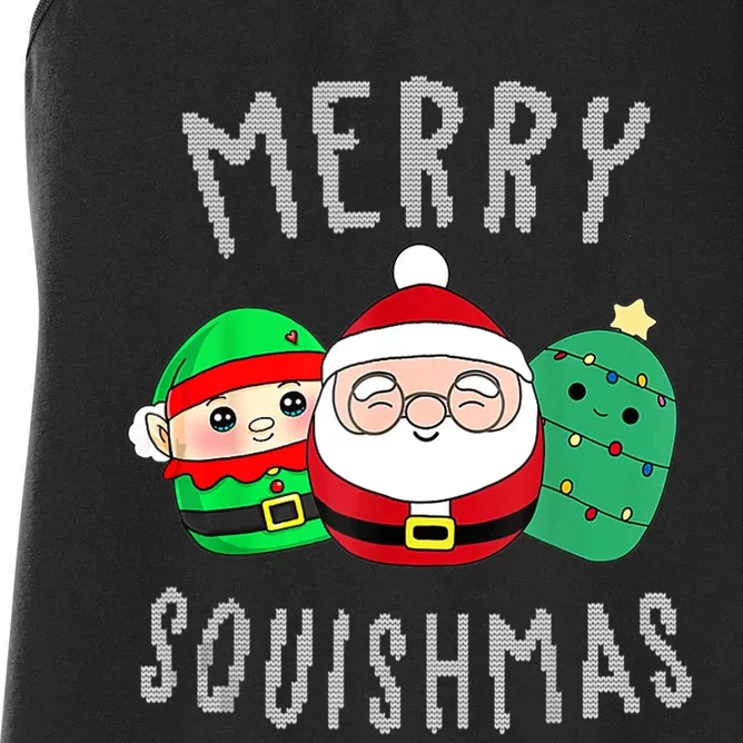 Cute Squishmallow Merry Squishmas Ugly Sweater Family Pjs Women's Racerback Tank