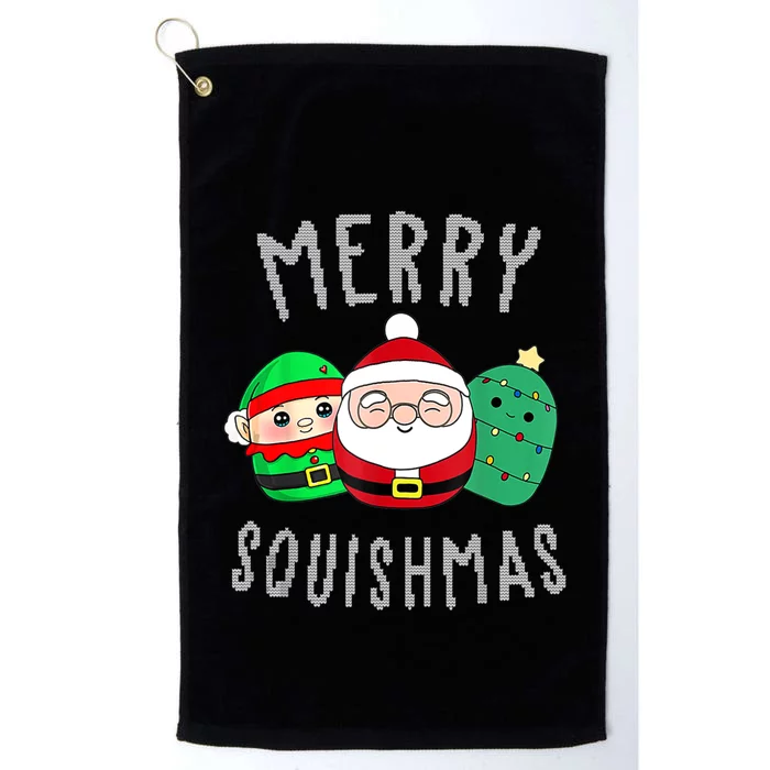 Cute Squishmallow Merry Squishmas Ugly Sweater Family Pjs Platinum Collection Golf Towel