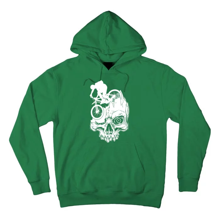 Cool Skull Mountain Biker Illustration Tall Hoodie