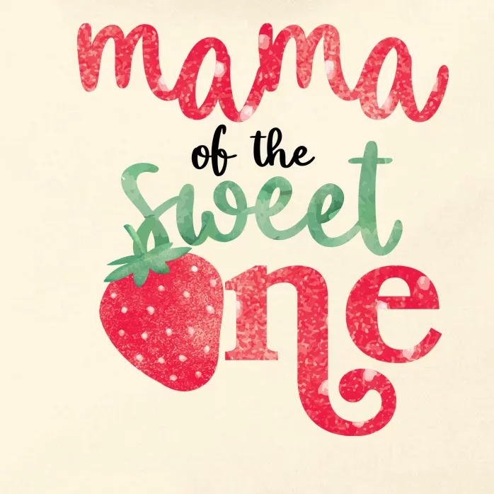 Cute Strawberry Mama Of The Sweet One Zip Tote Bag