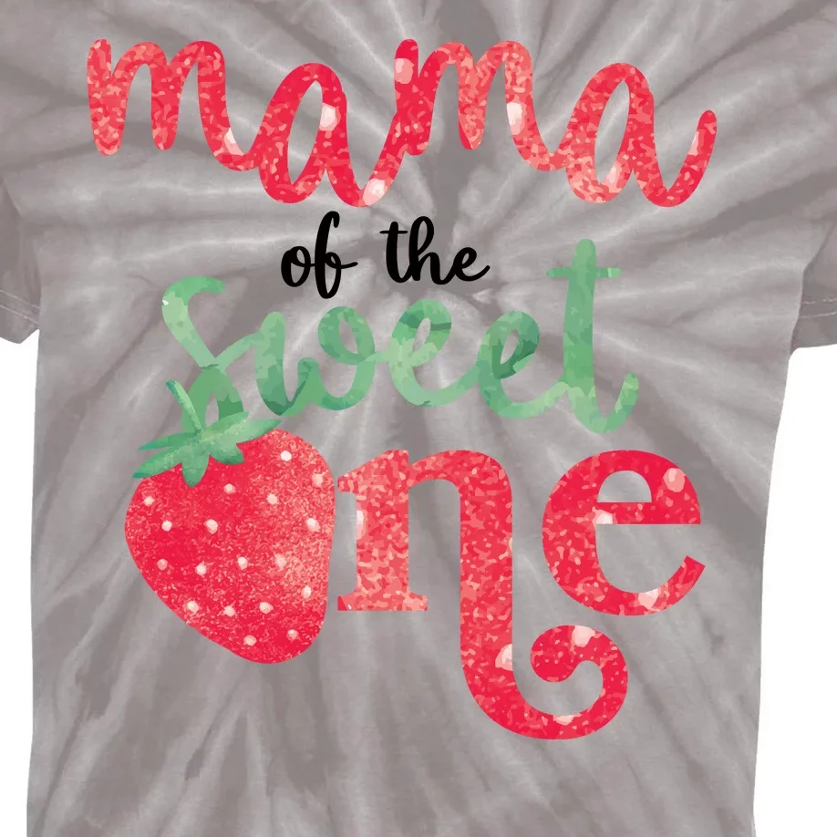 Cute Strawberry Mama Of The Sweet One Kids Tie-Dye T-Shirt