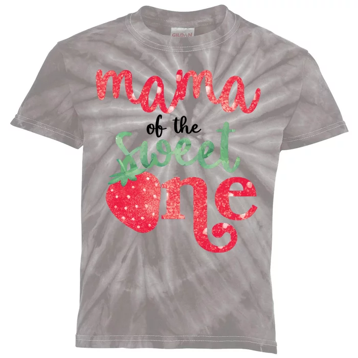 Cute Strawberry Mama Of The Sweet One Kids Tie-Dye T-Shirt