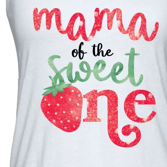 Cute Strawberry Mama Of The Sweet One Ladies Essential Flowy Tank