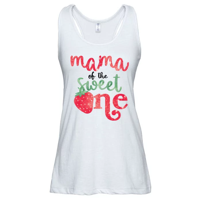 Cute Strawberry Mama Of The Sweet One Ladies Essential Flowy Tank