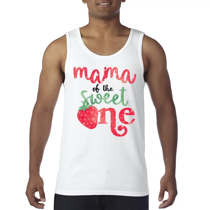 Cute Strawberry Mama Of The Sweet One Tank Top