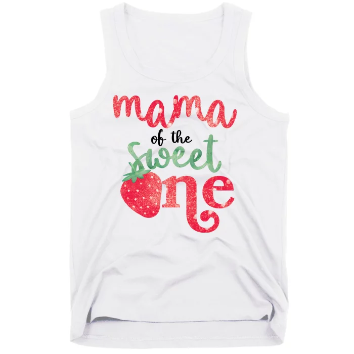 Cute Strawberry Mama Of The Sweet One Tank Top