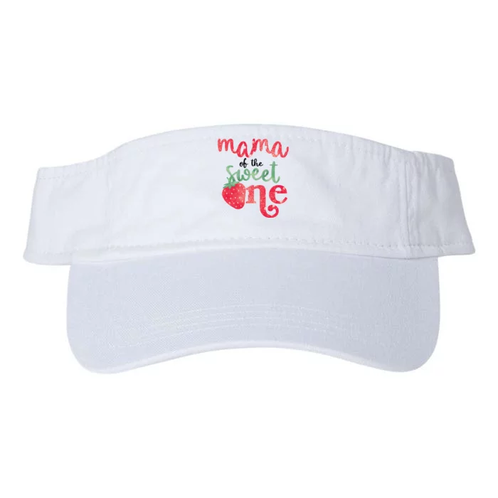 Cute Strawberry Mama Of The Sweet One Valucap Bio-Washed Visor