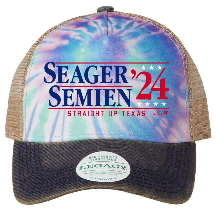 Corey Seager & Marcus Semien 24 Texas Baseball Legacy Tie Dye Trucker Hat