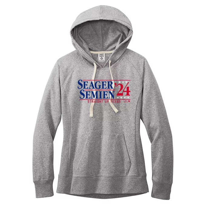 Corey Seager & Marcus Semien 24 Texas Baseball Women's Fleece Hoodie