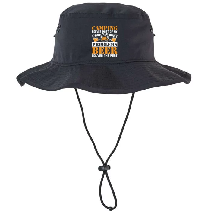 Camping Solves My Problems Beer Solves The Rest Camper Life Gift Legacy Cool Fit Booney Bucket Hat