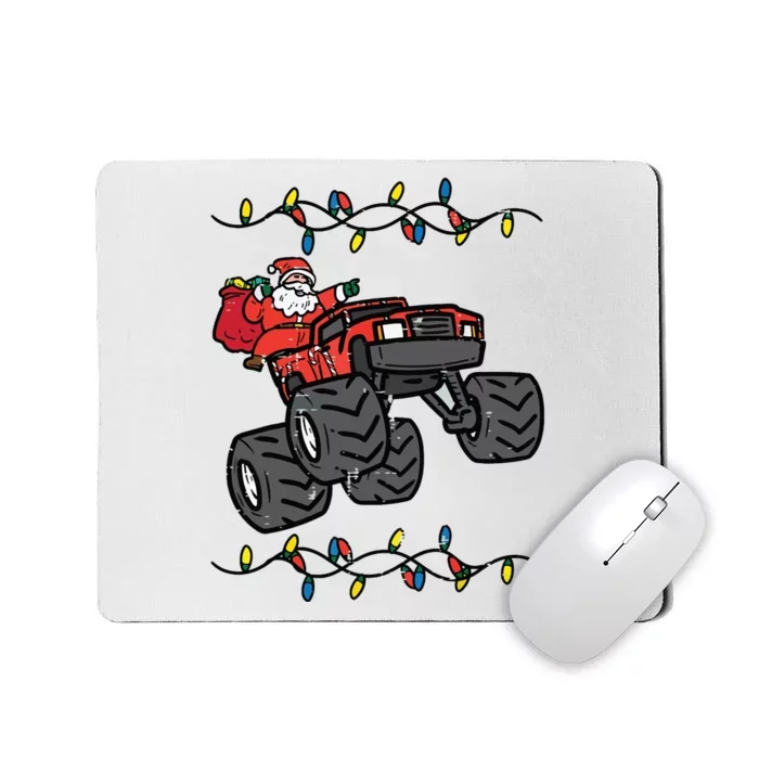 Christmas Santa Monster Truck Xmas Boy Mousepad