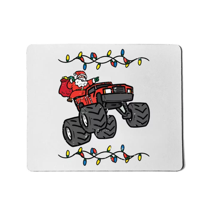 Christmas Santa Monster Truck Xmas Boy Mousepad