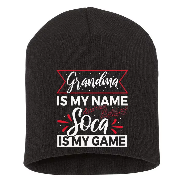 Carnival Soca Music Design For A Soca Music Grandma Short Acrylic Beanie