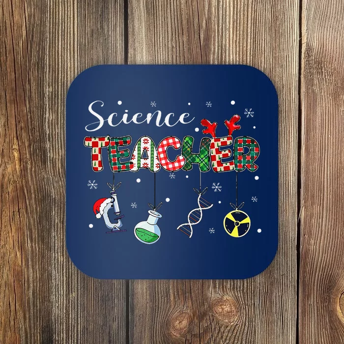 Christmas Science Medical Lab Stem Teacher Chemistry Chemist Coaster