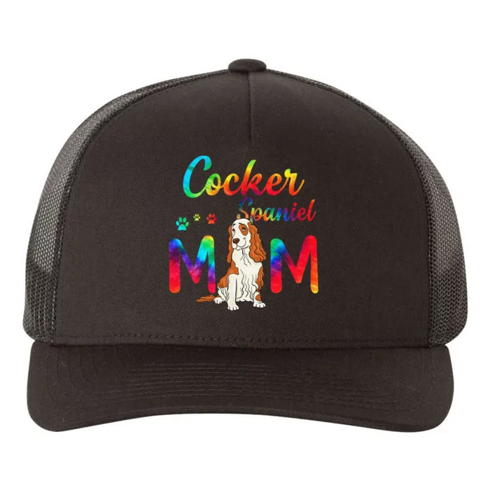 Cocker Spaniel Mom Tie Dye Dog Mom Mothers Day Yupoong Adult 5-Panel Trucker Hat