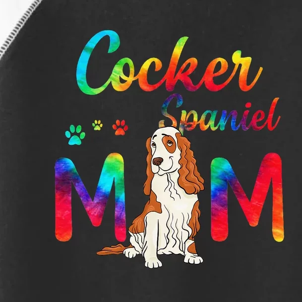 Cocker Spaniel Mom Tie Dye Dog Mom Mothers Day Toddler Fine Jersey T-Shirt