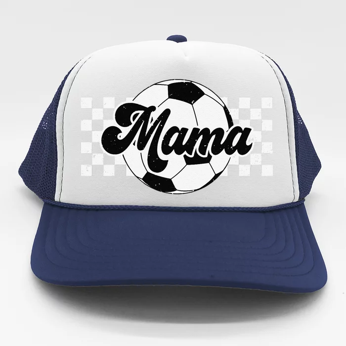 Checkered Soccer Mama Retro Soccer Mom Soccer Season Trucker Hat