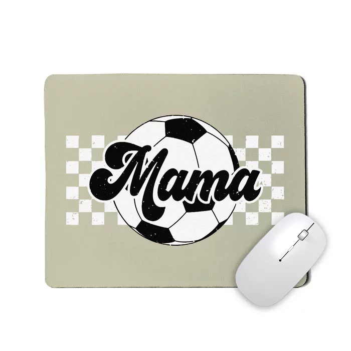 Checkered Soccer Mama Retro Soccer Mom Soccer Season Mousepad