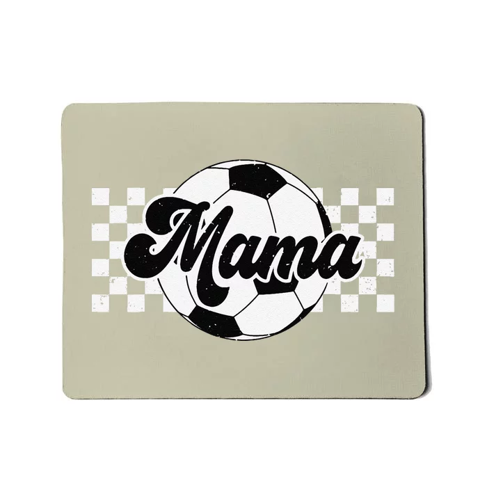 Checkered Soccer Mama Retro Soccer Mom Soccer Season Mousepad