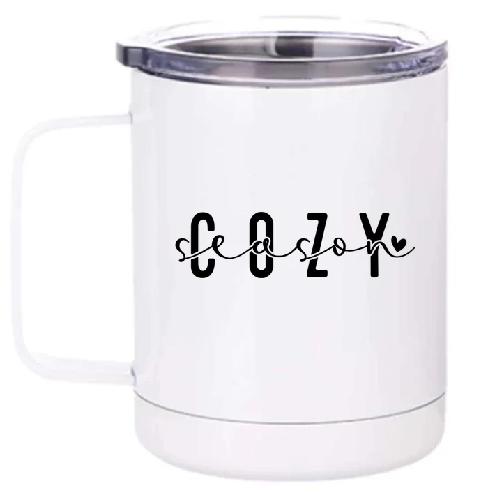 Cozy Season Merry Christmas Cosy Vibes Gift Front & Back 12oz Stainless Steel Tumbler Cup