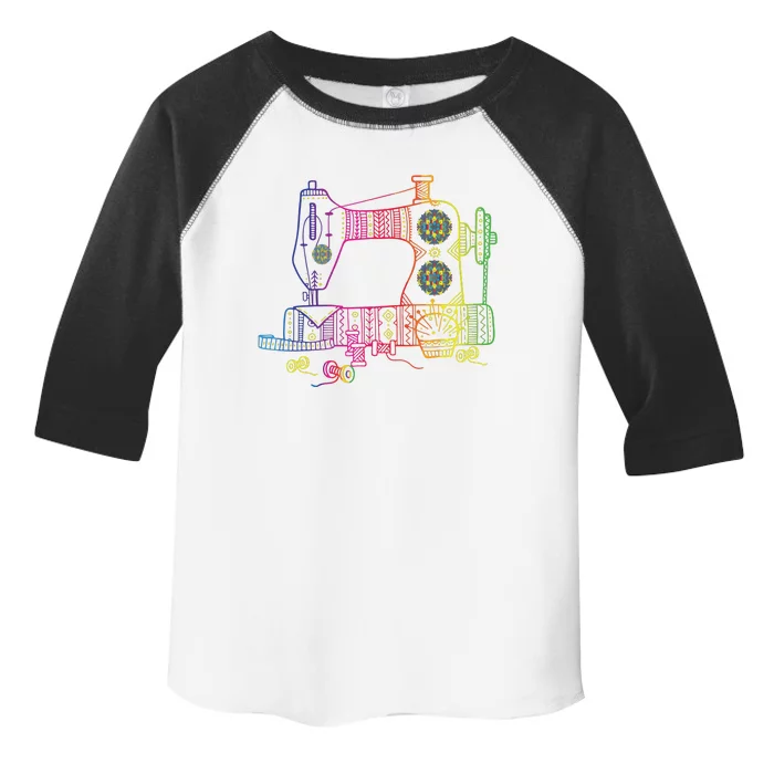 Colorful Sewing Machine Quilter Quilting Seamstress Toddler Fine Jersey T-Shirt