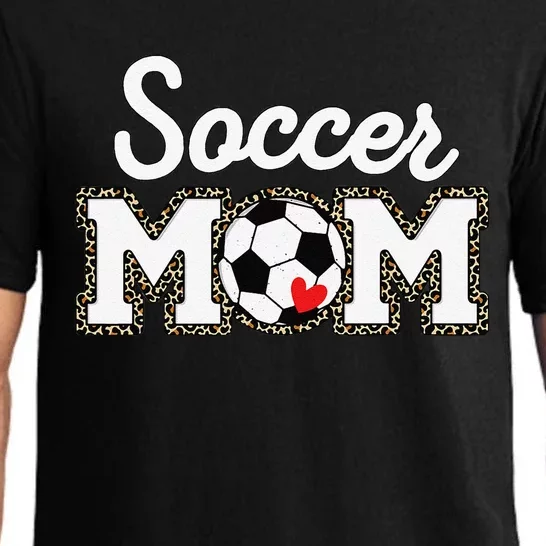 Cute Soccer Mom Leopard Print Mothers Day Pajama Set