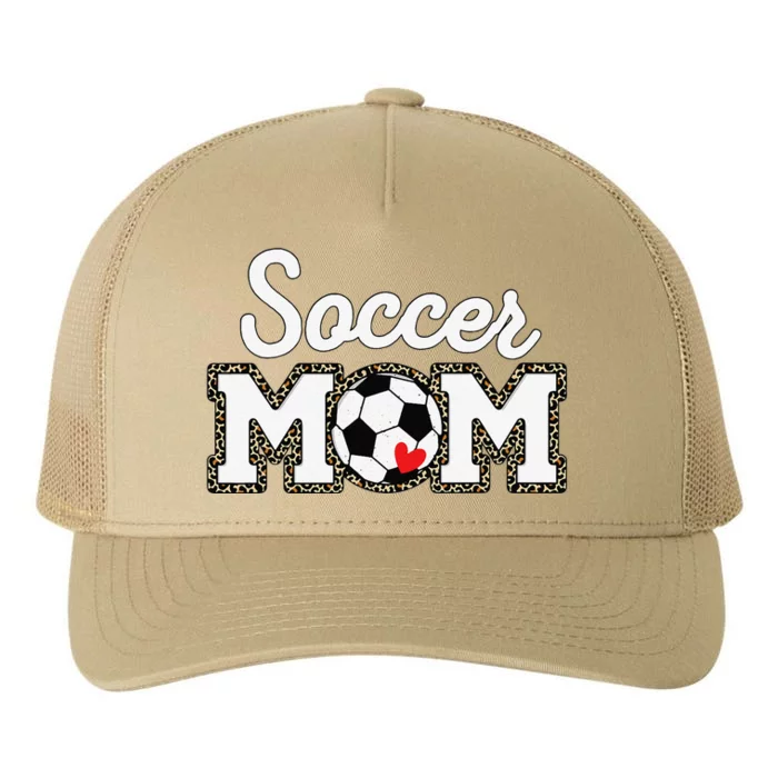 Cute Soccer Mom Leopard Print Mothers Day Yupoong Adult 5-Panel Trucker Hat