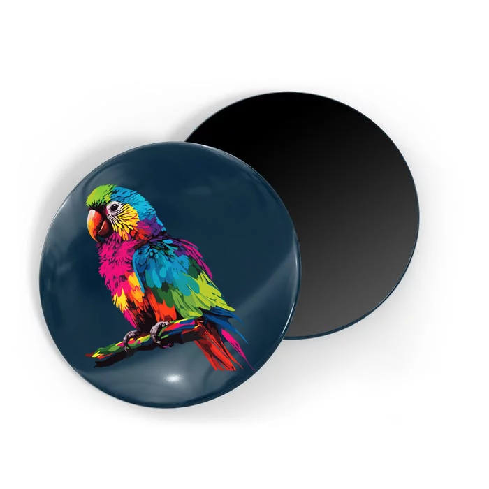 Colorful Scarlet Macaw Parrot Bird For Lover Birdwatching Magnet