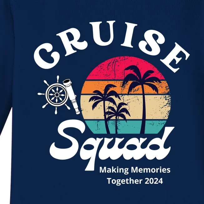 Cruise Squad Making Memories Together 2024 With Sun Tree Ship Anchors Baby Long Sleeve Bodysuit