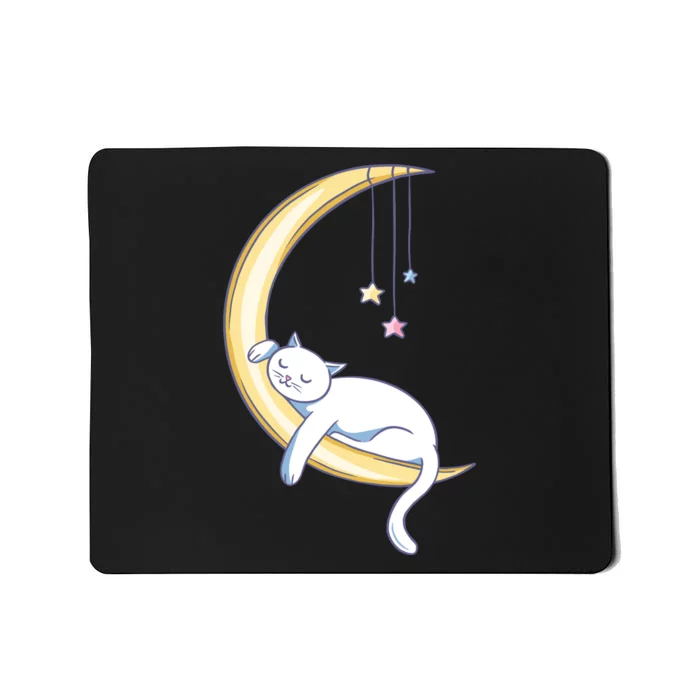 Cat Slepping Moon Mousepad