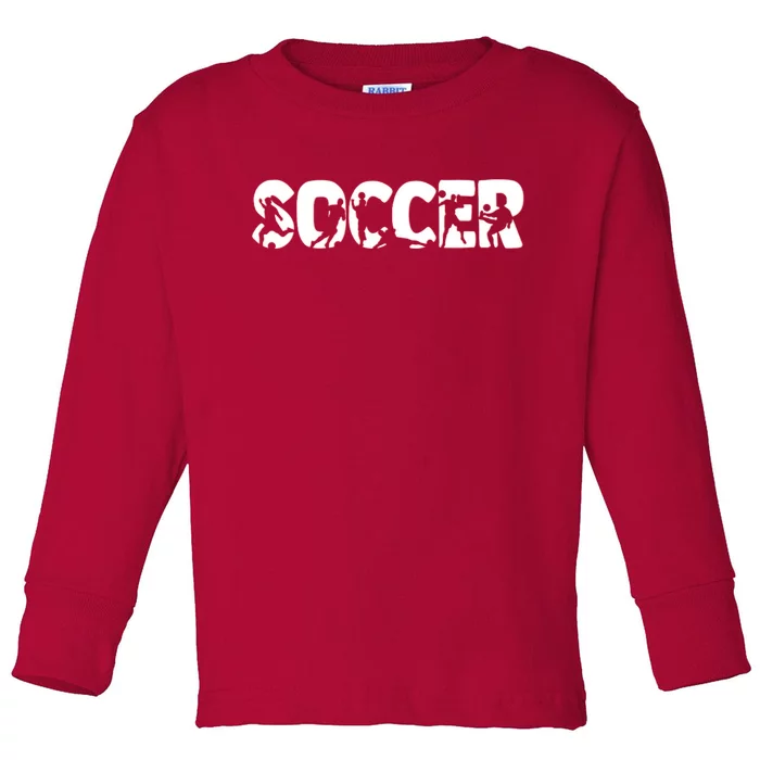 Cool Soccer Moves Mashup Name Letters Toddler Long Sleeve Shirt