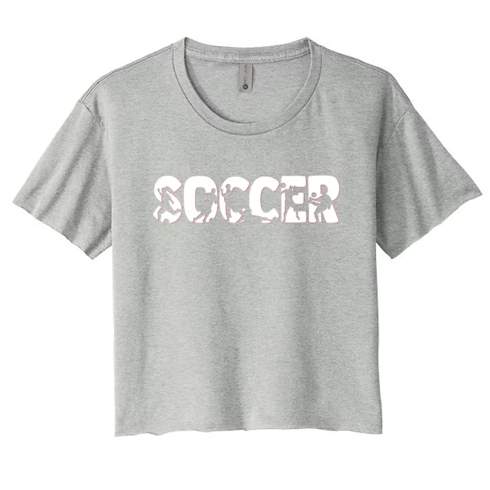 Cool Soccer Moves Mashup Name Letters Women's Crop Top Tee