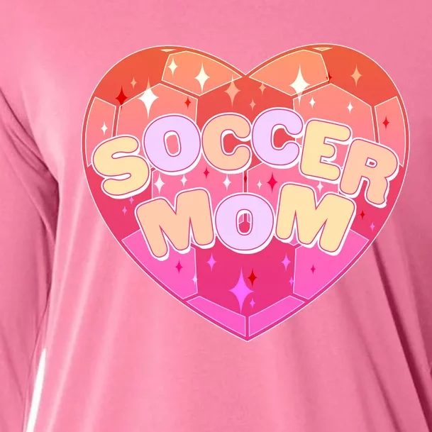 Cute Soccer Mom Soccer Ball Heart Cooling Performance Long Sleeve Crew