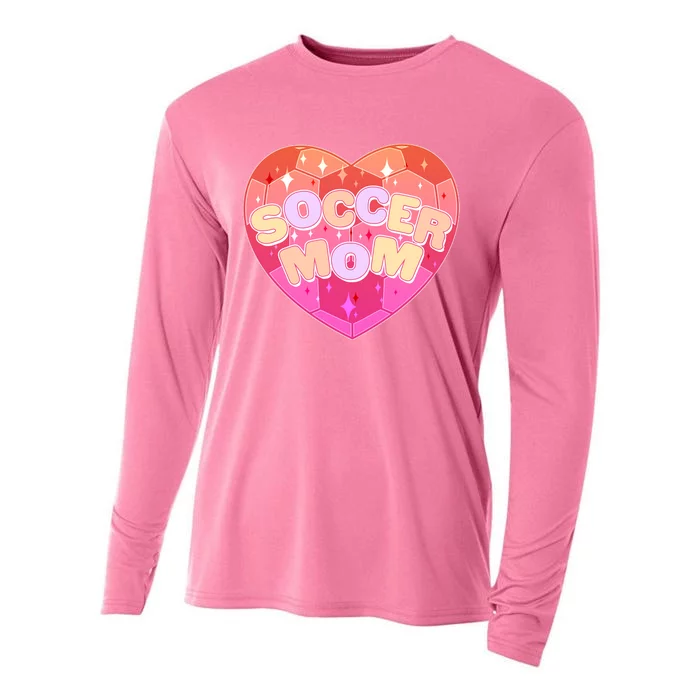 Cute Soccer Mom Soccer Ball Heart Cooling Performance Long Sleeve Crew