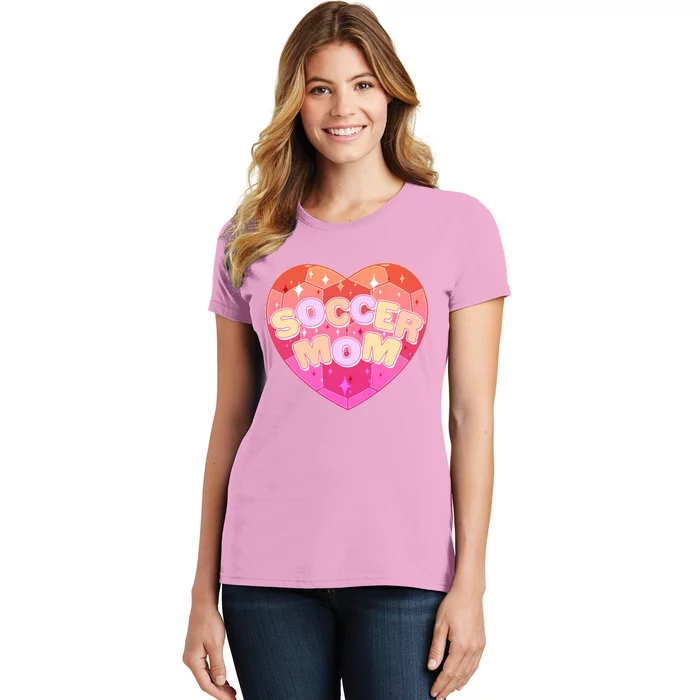 Cute Soccer Mom Soccer Ball Heart Women's T-Shirt