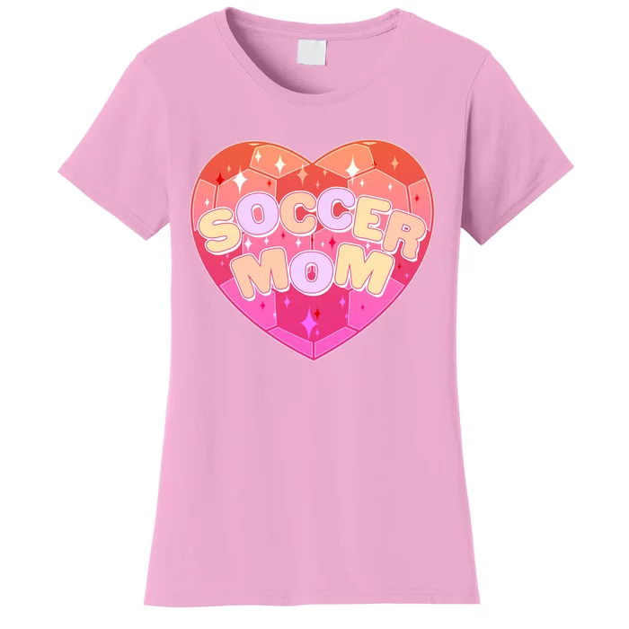 Cute Soccer Mom Soccer Ball Heart Women's T-Shirt