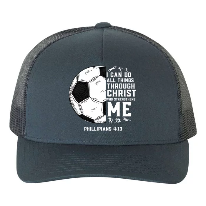 Christian Soccer Men Boys Religious Yupoong Adult 5-Panel Trucker Hat