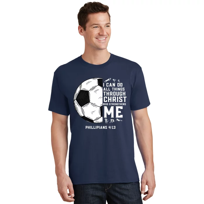 Christian Soccer Men Boys Religious T-Shirt