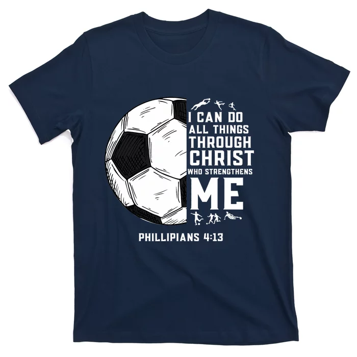 Christian Soccer Men Boys Religious T-Shirt