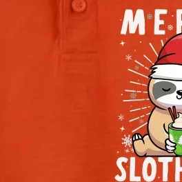 Christmas Sloth Merry Slothmas Merry Christmas Gift Dry Zone Grid Performance Polo