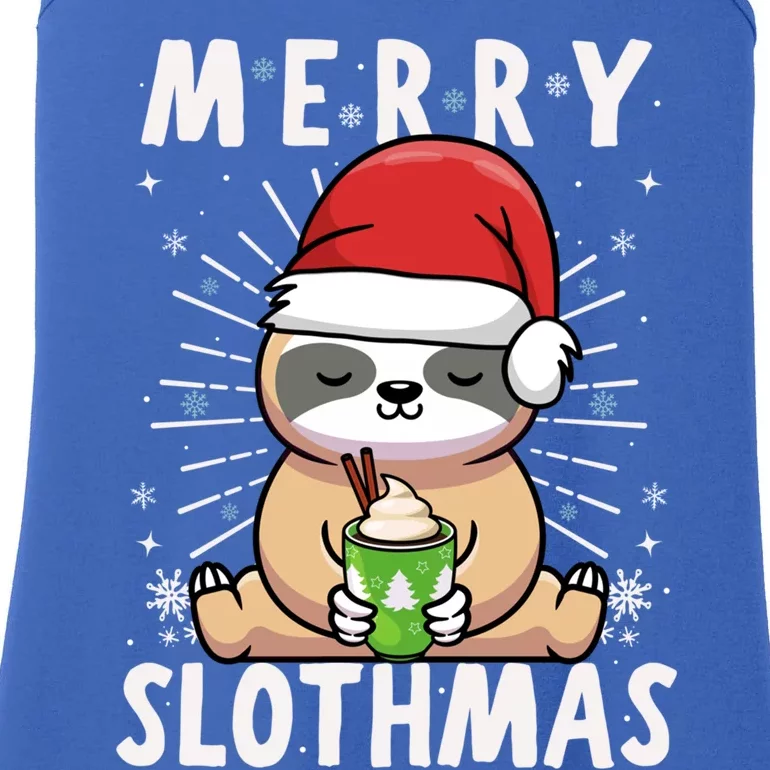 Christmas Sloth Merry Slothmas Merry Christmas Gift Ladies Essential Tank