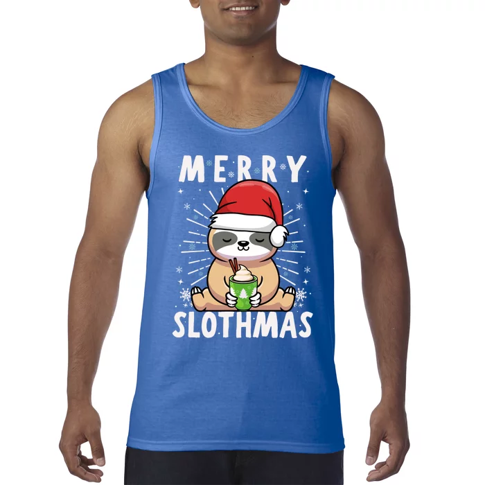 Christmas Sloth Merry Slothmas Merry Christmas Gift Tank Top