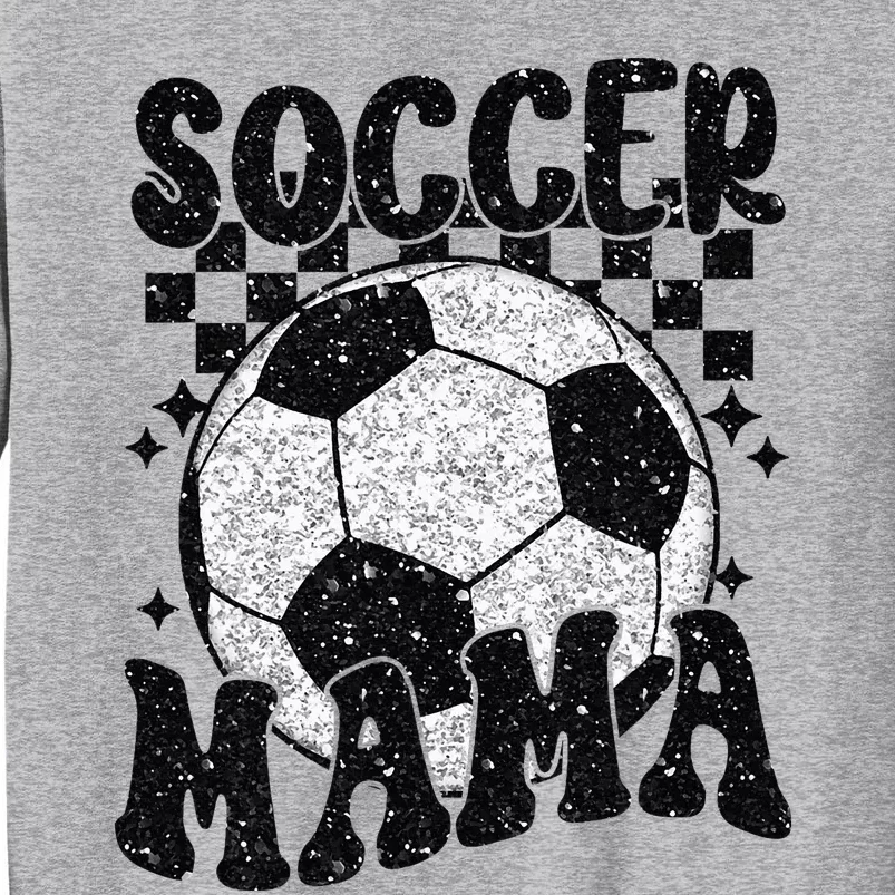 Checkered Soccer Mama Retro Soccer Mom Soccer Season Tall Sweatshirt