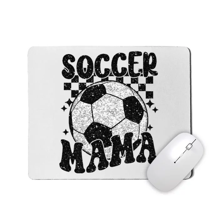 Checkered Soccer Mama Retro Soccer Mom Soccer Season Mousepad